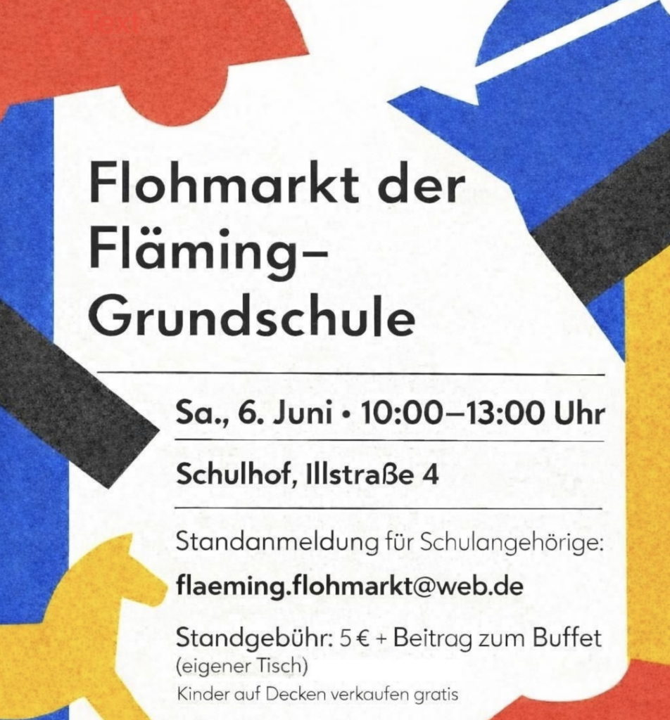 Schulflohmarkt am 6.6.26